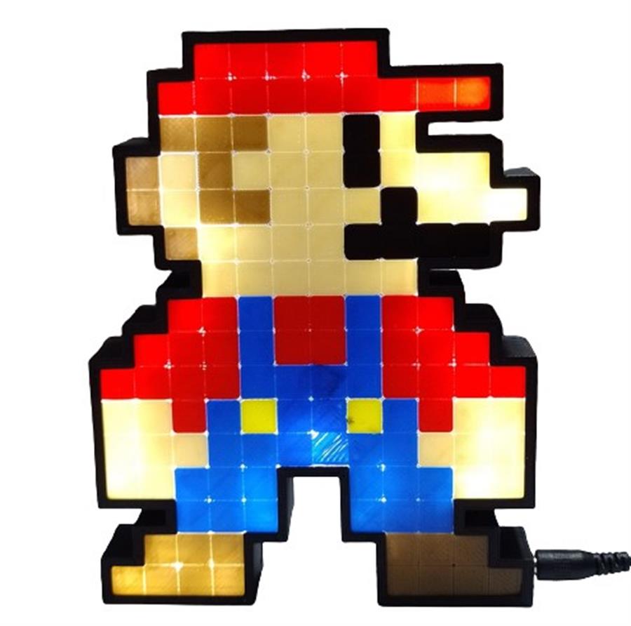 Lámpara Mario Lámpara Mario Bros Lámpara Nintendo Lámpara Retro Lámpara  Pixelart 