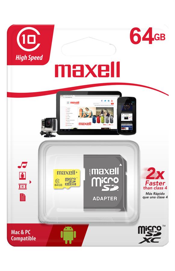 MEMORIA MICRO SD MAXELL 64 GB CALSE 10