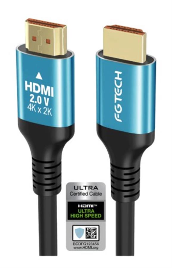 FG TECH CABLE HDMI 2.0 CERTIFICADO 4K 1.80 MTS