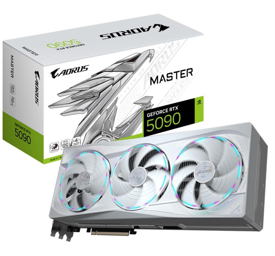 PLACA DE VIDEO GIGABYTE RTX 5090 AORUS MASTER ICE 32GB (WHITE)
