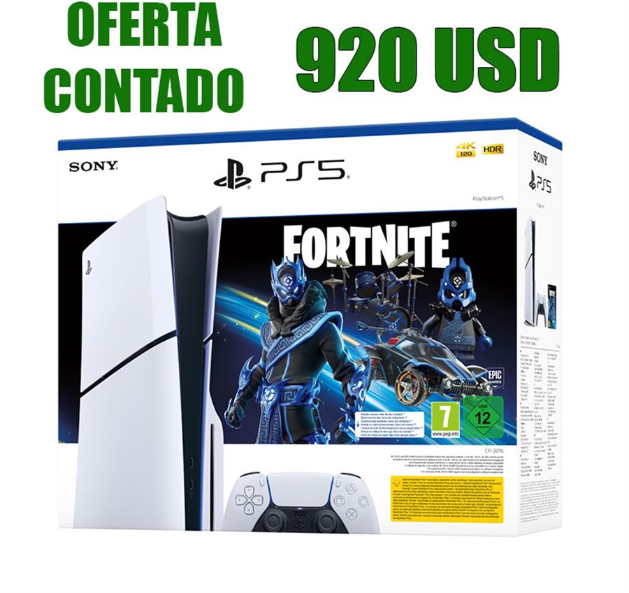 CONSOLA PS5 SLIM CON LECTORA + PACK FORTNITE