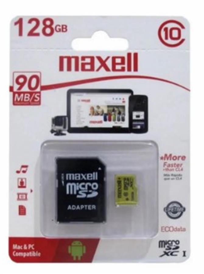 MICRO SD 128 GB MAXELL CLASE 10