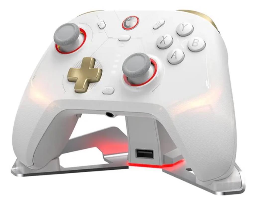 JOYSTICK MULTIPLATAFORMA GAMESIR CYCLONE 2 SHADOW WHITE  CON BASE DE CARGA