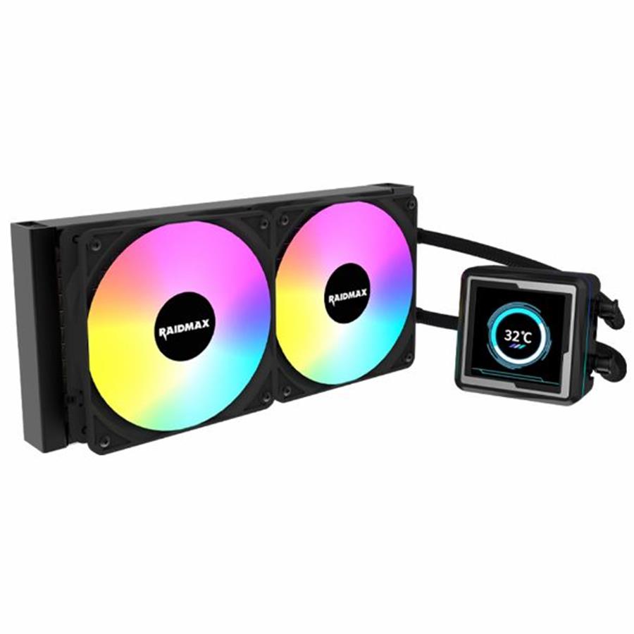 WATER COOLER CPU RAIDMAX LM240 RGB LCD DISPLAY BLACK
