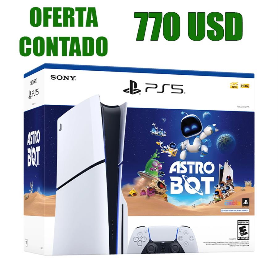 CONSOLA PS5 SLIM CON LECTORA BUNDLE ASTRO BOT