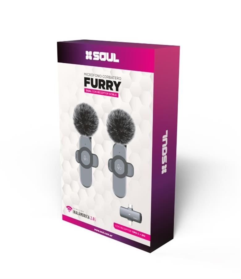 MICROFONO CORBATERO FURRY DUAL SOUL