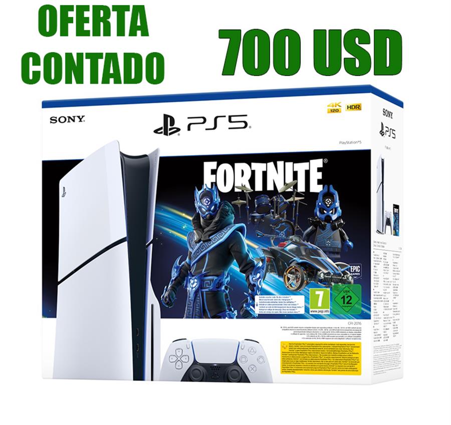 CONSOLA PS5 SLIM CON LECTORA + PACK FORTNITE