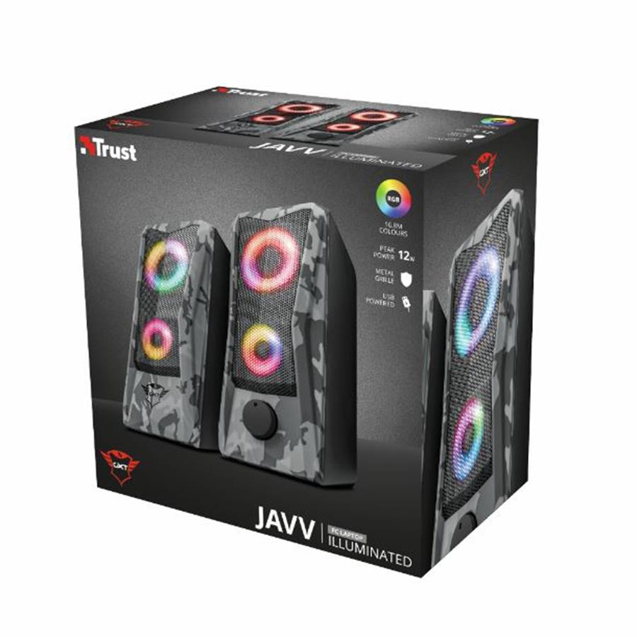 PARLANTE TRUST JAVV RGB SET 2.0 GXT 606