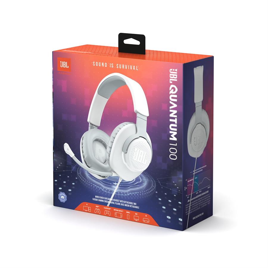 AURICULAR JBL QUANTUM 100M2 WHITE