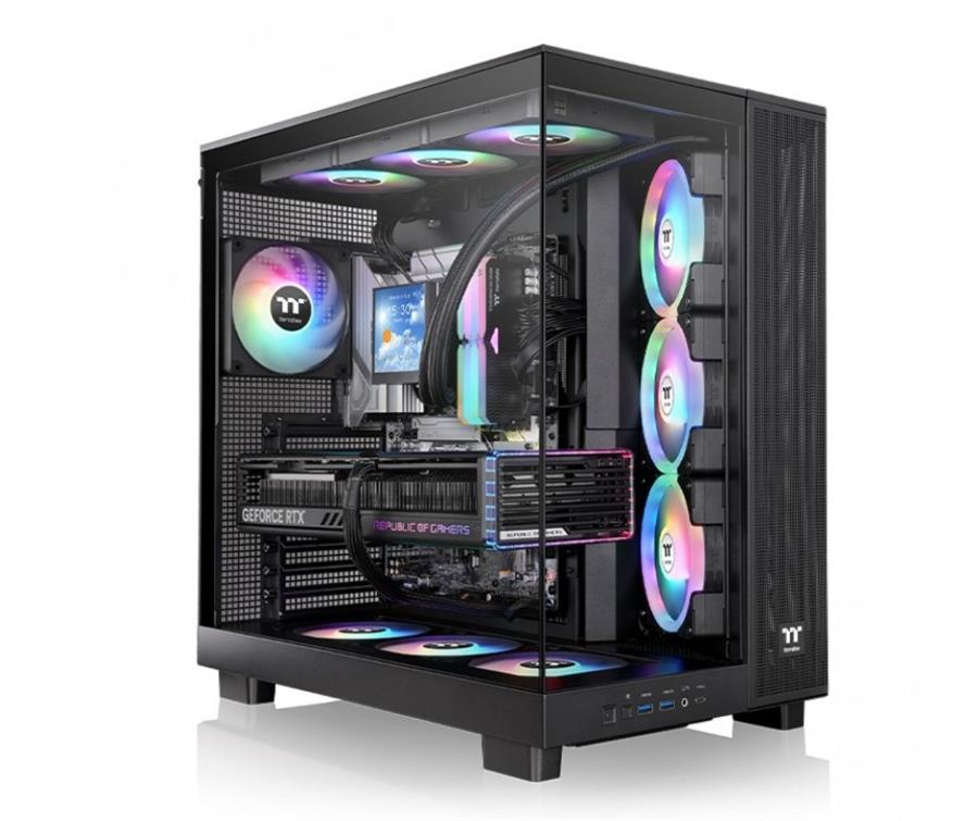 GABINETE THERMALTAKE VIEW 380 XL TG ARGB BLACK TEMPERED GLASS