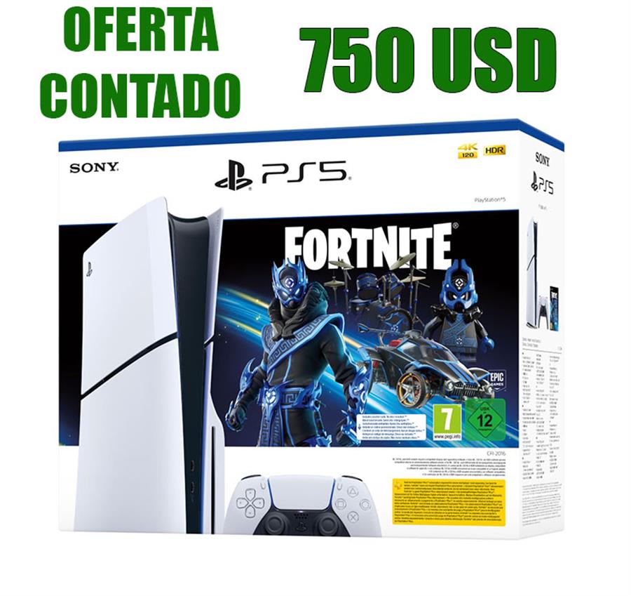 CONSOLA PS5 SLIM CON LECTORA + PACK FORTNITE