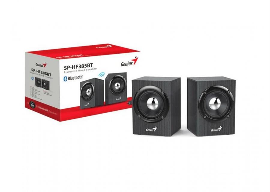 PARLANTE BLUETOOTH GENIUS SP-HF385BT MADERA BLACK/GRAY